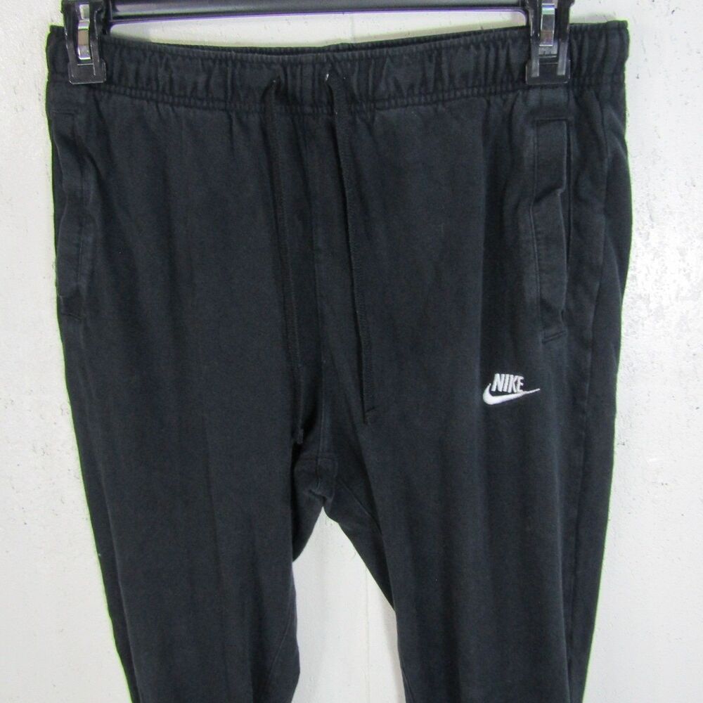 Nike Men's Black Cotton Blend Jogger Sweatpants Activewear Pants Size L
